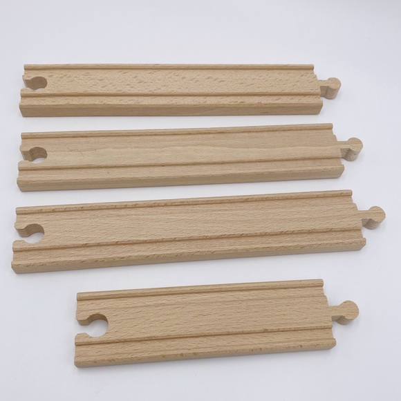 Assorted Wooden Trains & Train Tracks 20 Items In The Lot - Picture 10 of 14